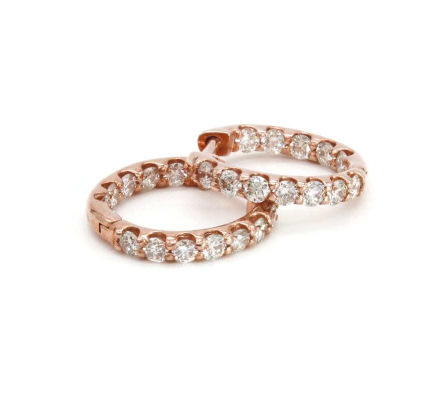 Hoop Earrings | 18ct White, Yellow & Rose Gold | Diamond Set, Gemstone Accents & Classic Designs