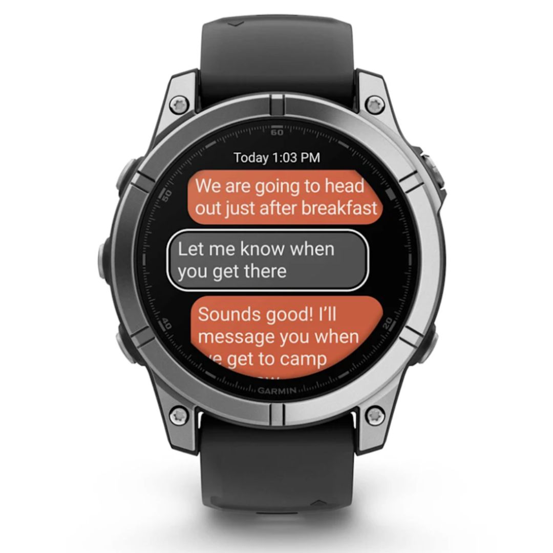 fēnix® E – 47 mm, AMOLED Stainless steel with Black silicone band 010-03025-00