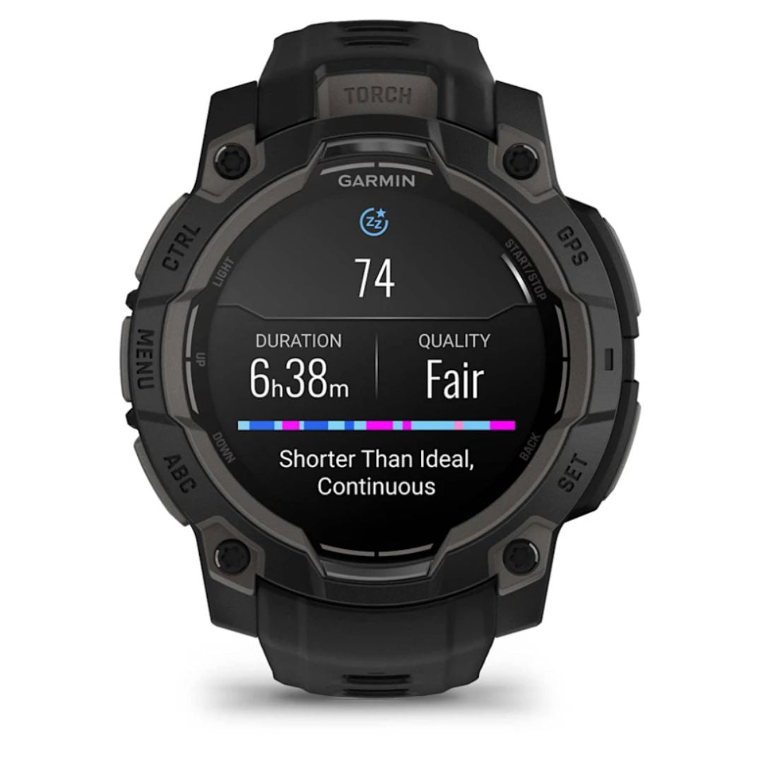 Instinct 3 – 45 mm, AMOLED Black with black band