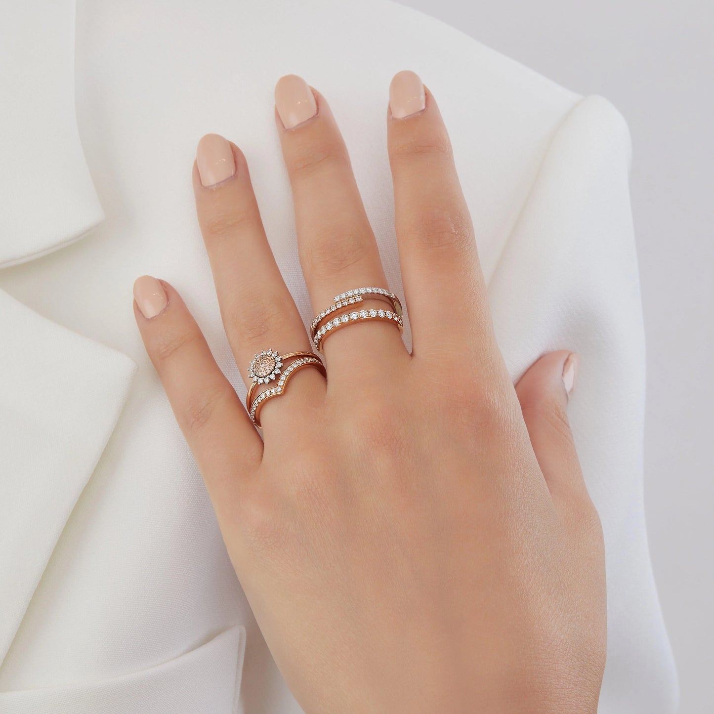Eminence Pinks Sunflower Ring