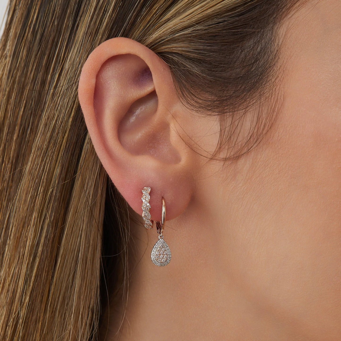 Eminence Pinks Pear Earrings