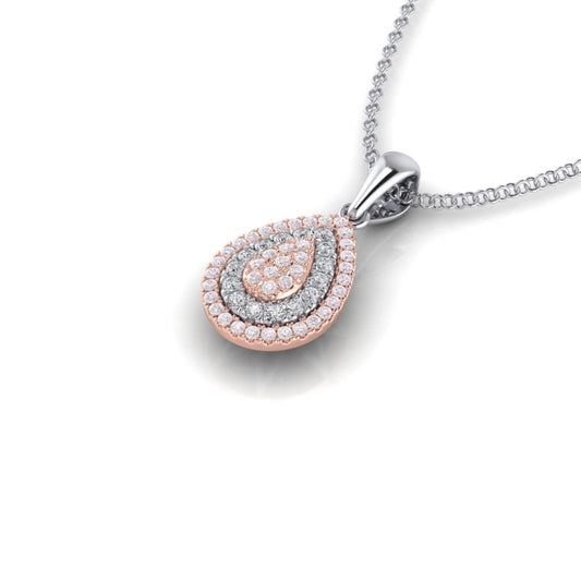 Eminence Pinks Alternating Pear Pendant