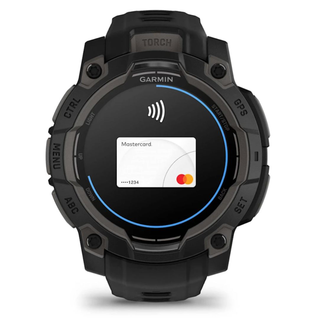 Instinct 3 – 45 mm, AMOLED Black with black band