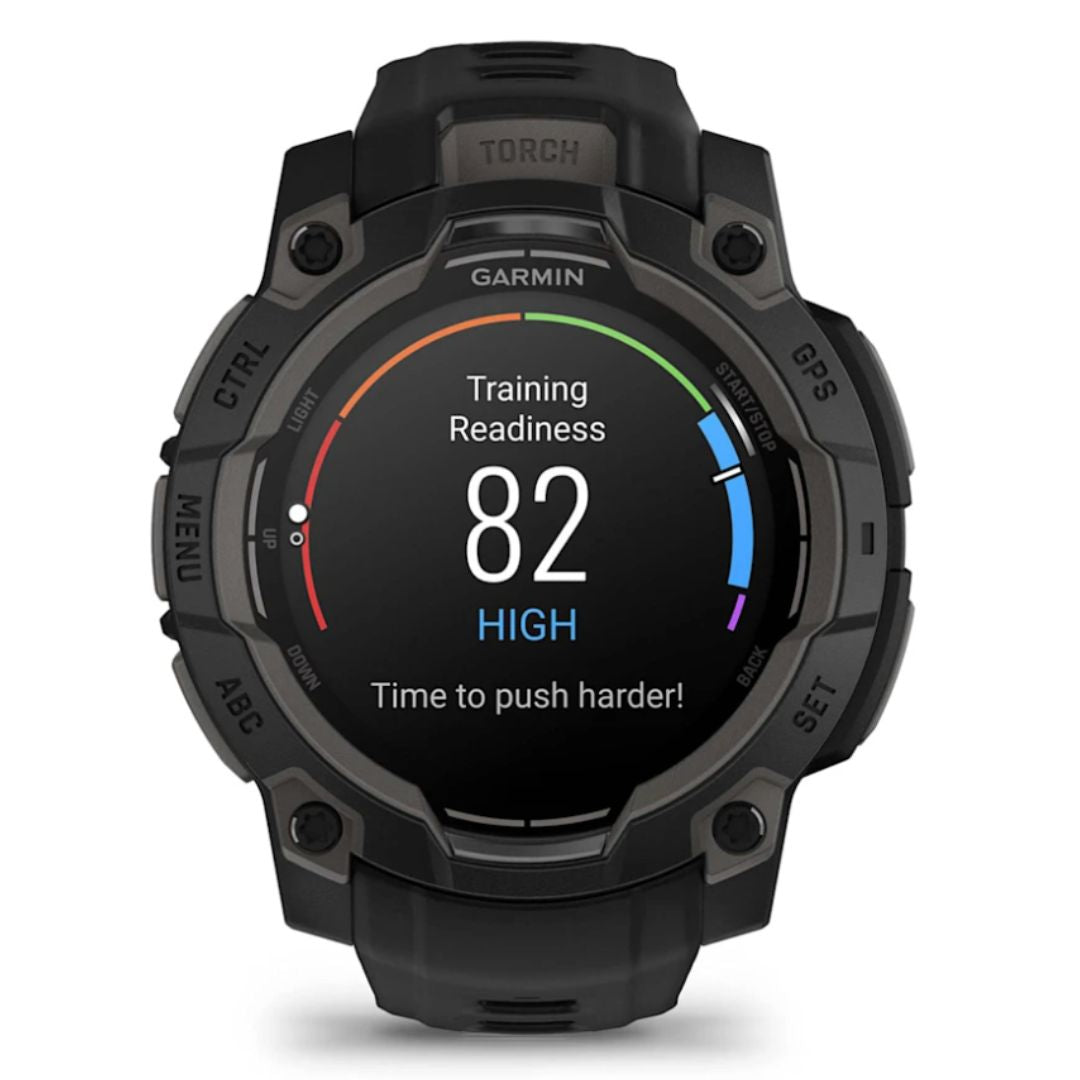 Instinct 3 – 45 mm, AMOLED Black with black band