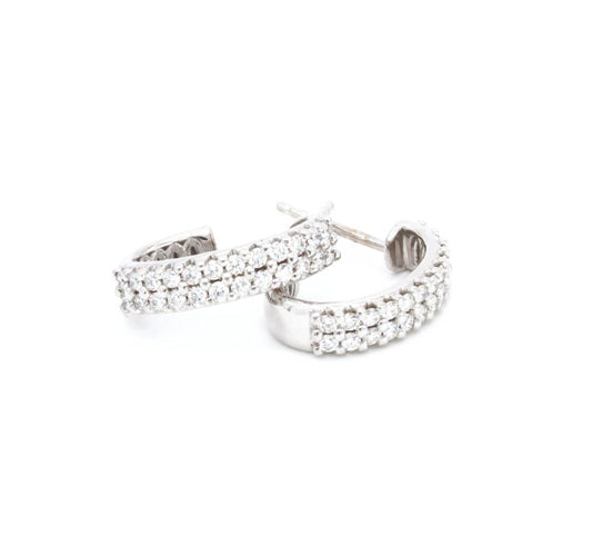 Diamond Hoop Earrings in 9ct White Gold I 0.46ct total
