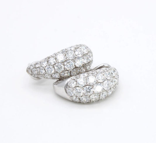 Pave Diamond Earrings in 18ct White Gold I 1.91ct total