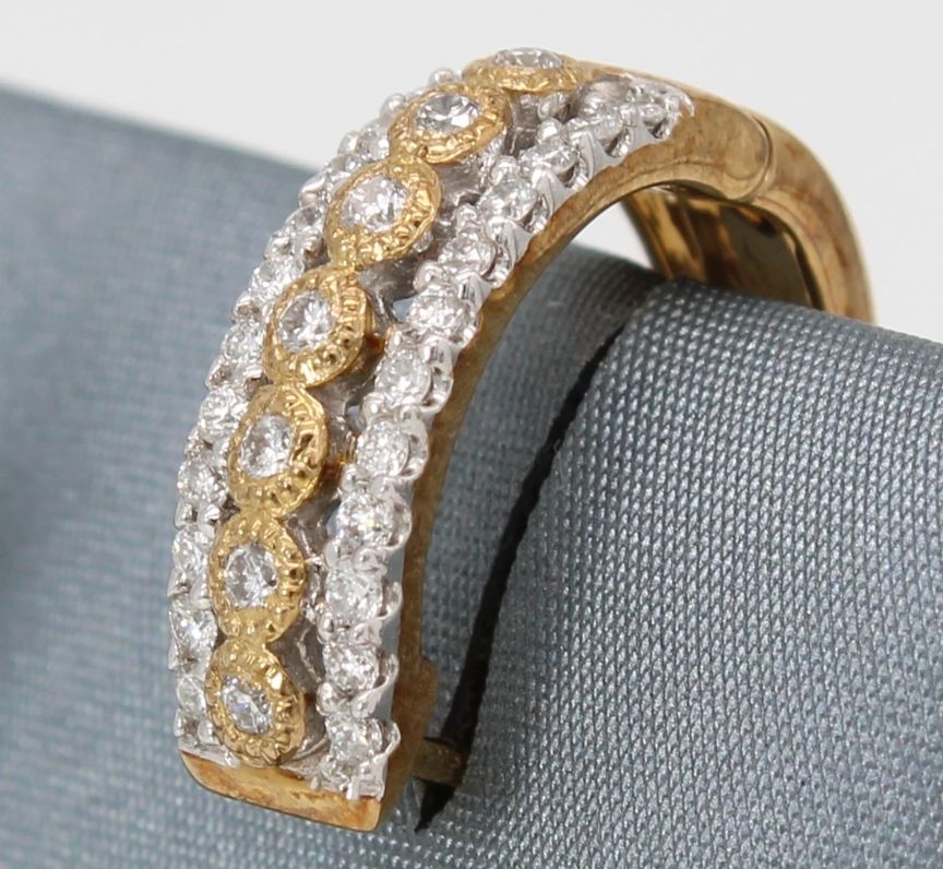 9ct Yellow Gold Diamond Hoop Earrings I 0.40ct total