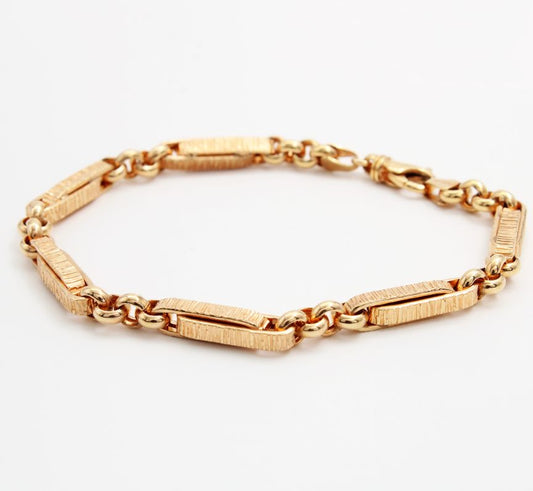9k Yellow Gold Bracelet - 19cm