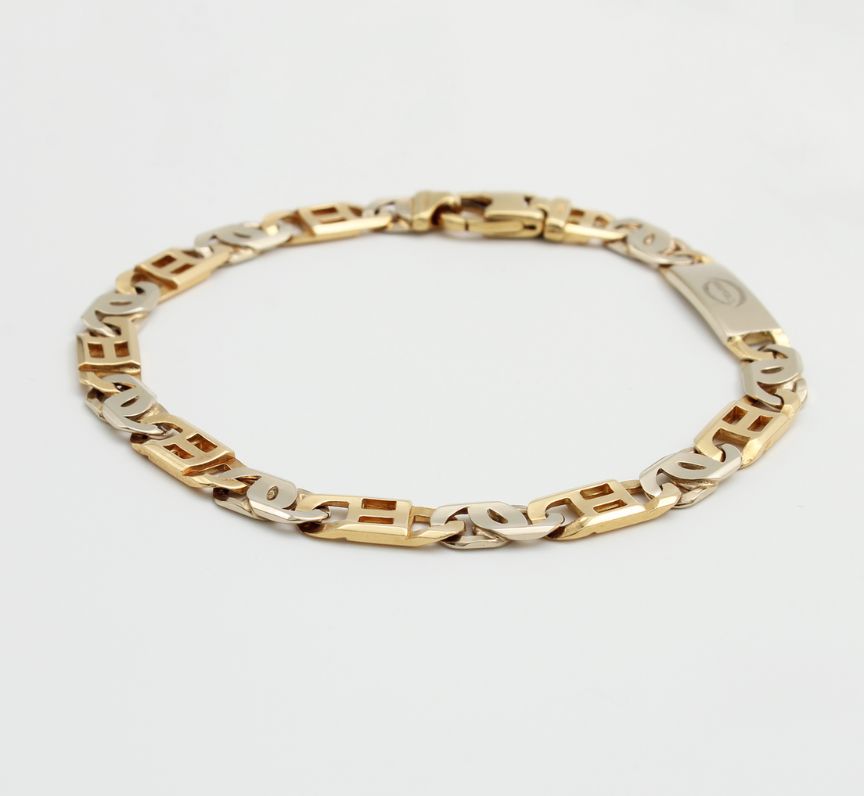18ct Yellow & White Gold Gent's Bracelet