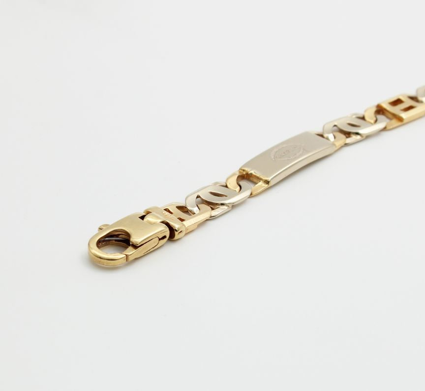 18ct Yellow & White Gold Gent's Bracelet