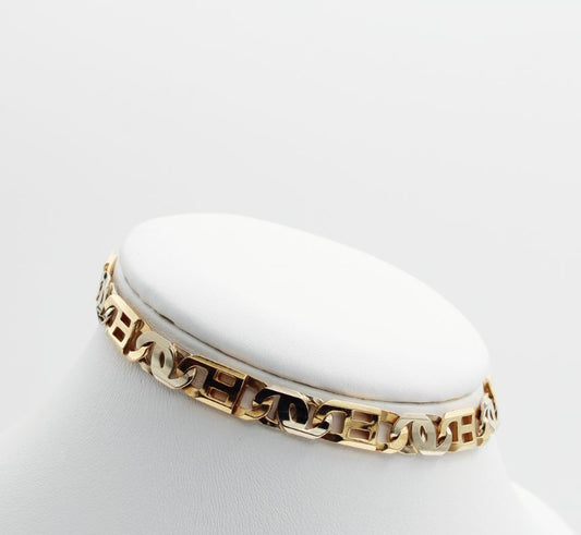 18ct Yellow & White Gold Gent's Bracelet