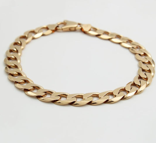 9ct Gold Gent's Curb Link Bracelet