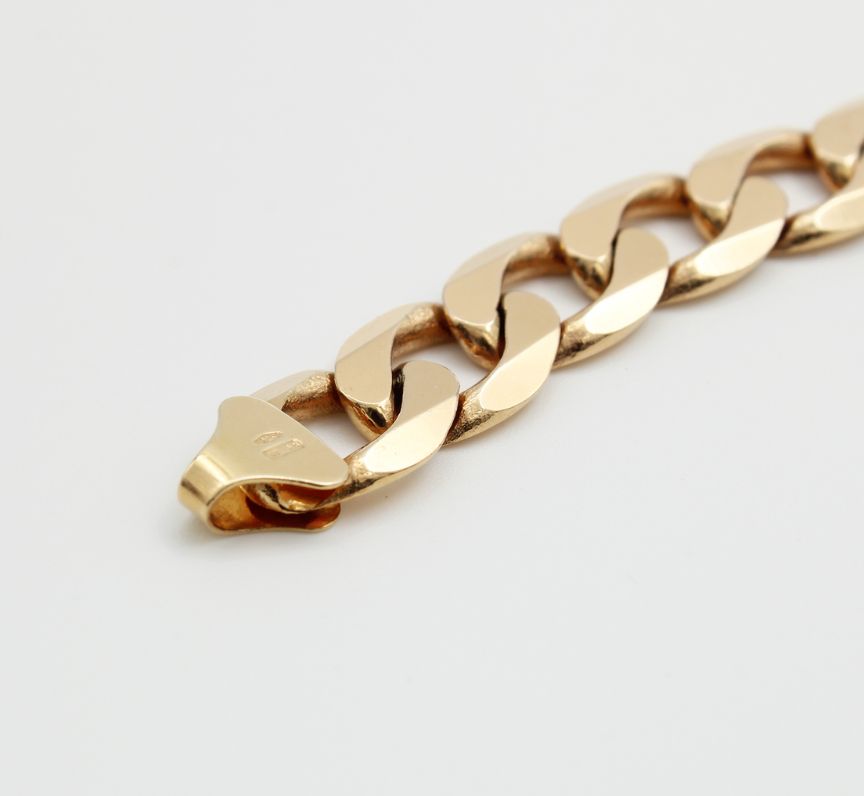 9ct Gold Gent's Curb Link Bracelet