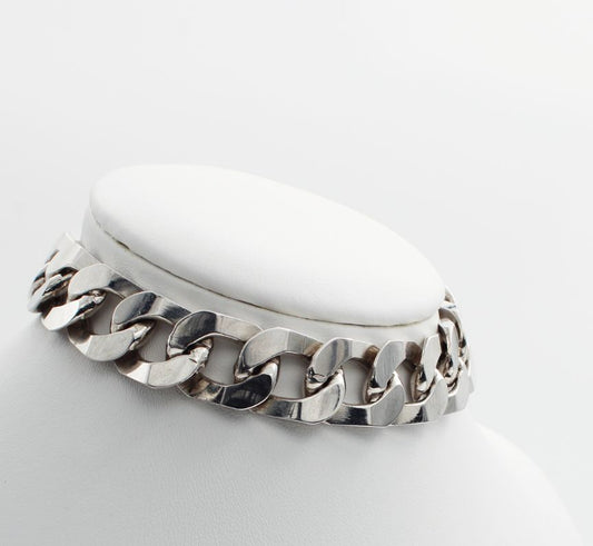 Silver Gent's Curb Link Bracelet