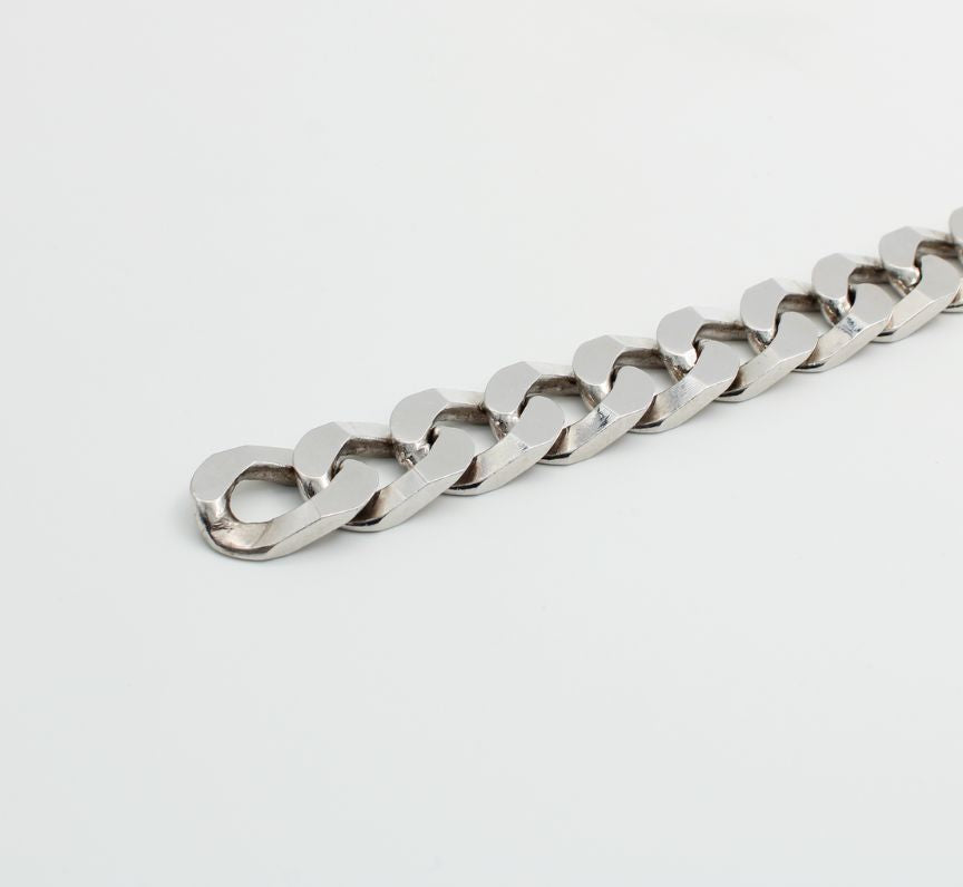 Silver Gent's Curb Link Bracelet