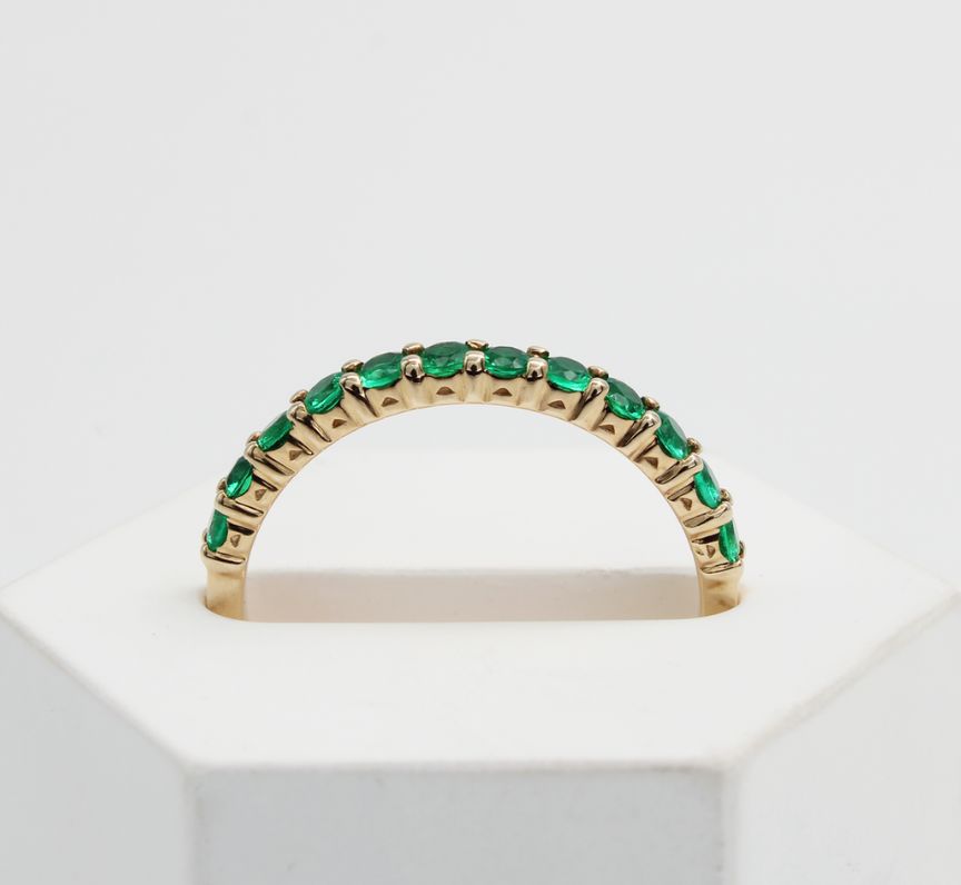9k Yellow Gold Emerald Eternity Ring (1.10ct)