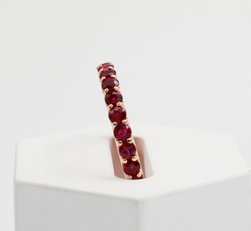 18ct Rose Gold Ruby Eternity Ring (1.31ct)