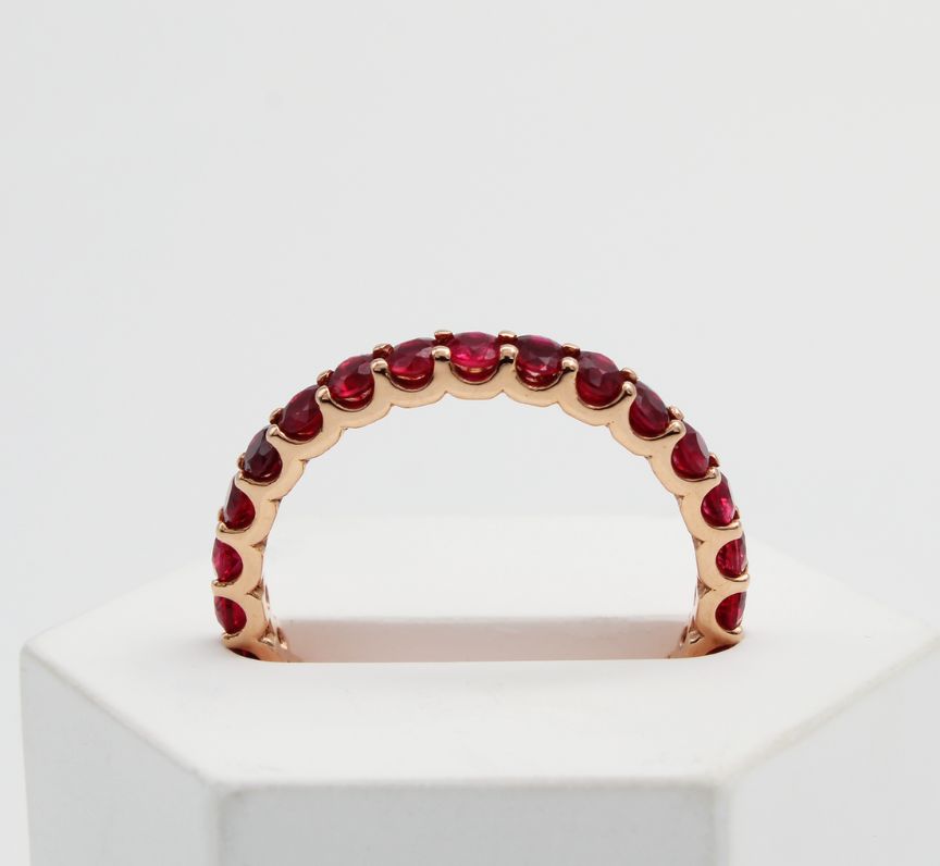 18ct Rose Gold Ruby Eternity Ring (1.31ct)