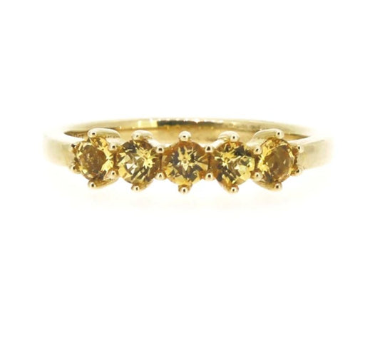 9ct Yellow Gold Citrine Semi-Precious Stone Ring (0.45ct)