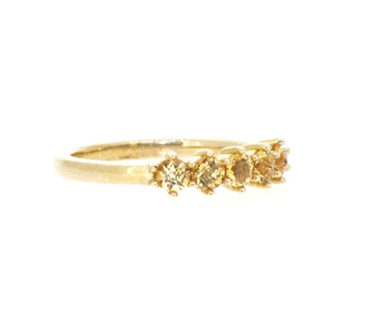 9ct Yellow Gold Citrine Semi-Precious Stone Ring (0.45ct)
