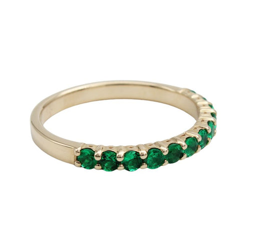 9k Yellow Gold Emerald Eternity Ring (1.10ct)