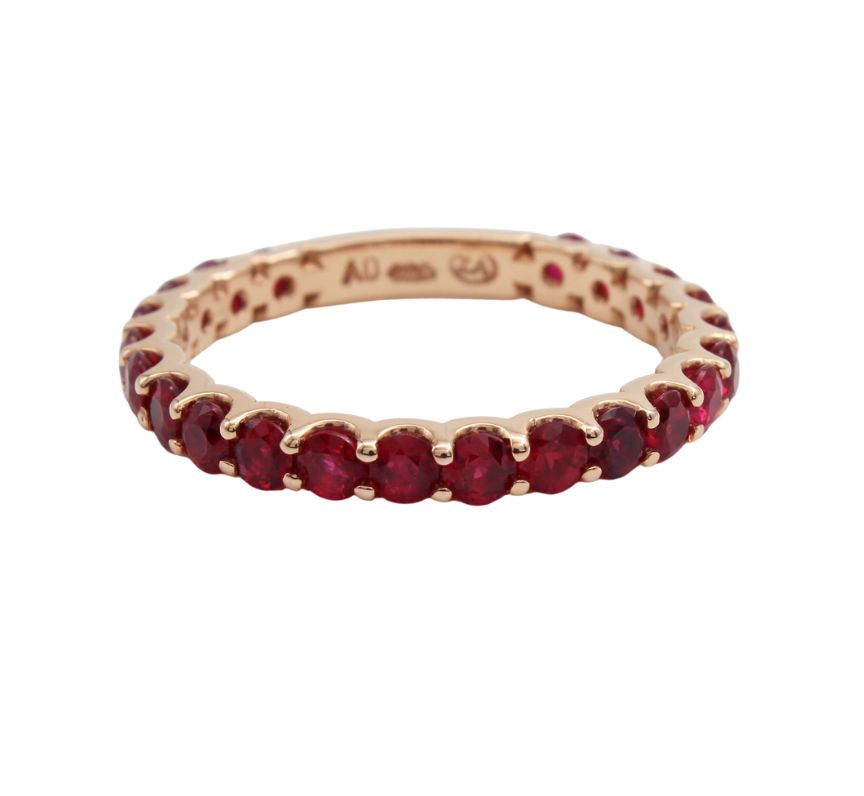18ct Rose Gold Ruby Eternity Ring (1.31ct)
