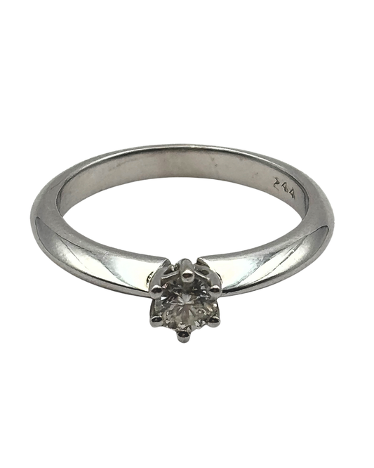 Diamond Solitaire Ring in 18k White Gold I 0.23ct