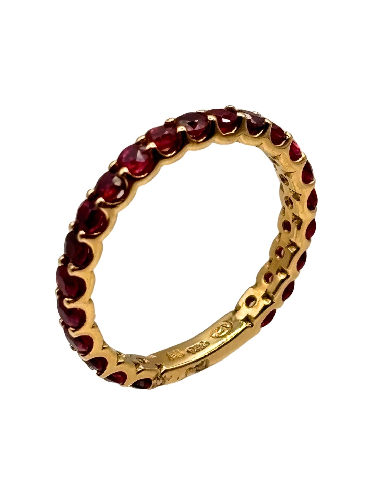 Ruby Full Eternity Ring in 18kt Gold I 1.31ct I Certified