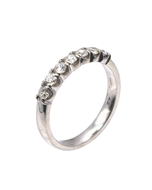 Diamond Half Eternity Ring in 18k White Gold I 0.57ct