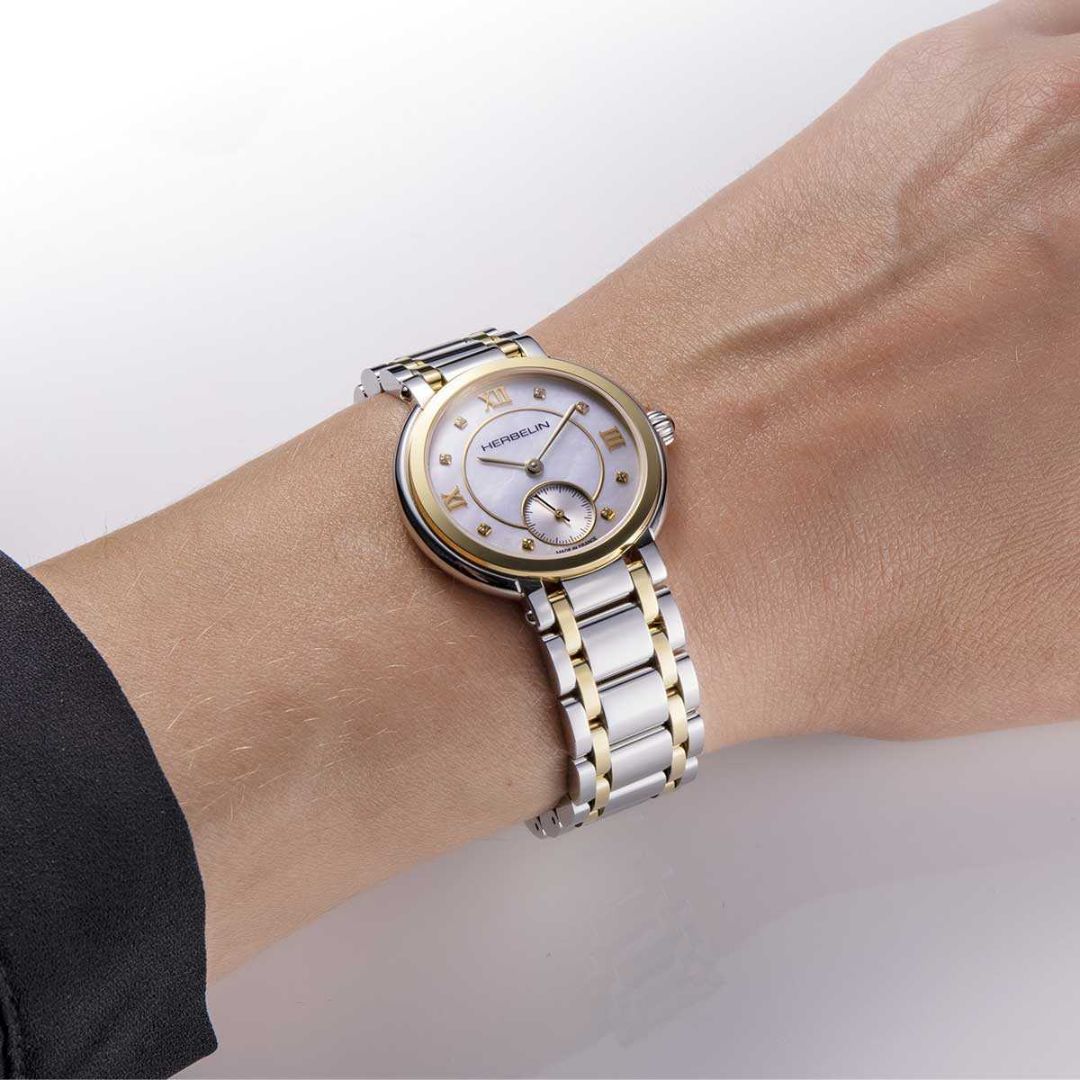 Herbelin Galet Mop & Diamond Dial Watch 10630BT89