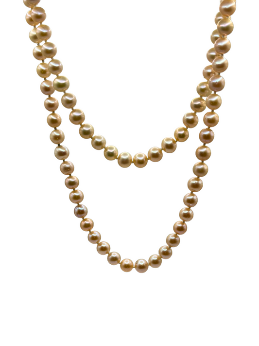 Freshwater Pearl Necklace with Silver Clasp