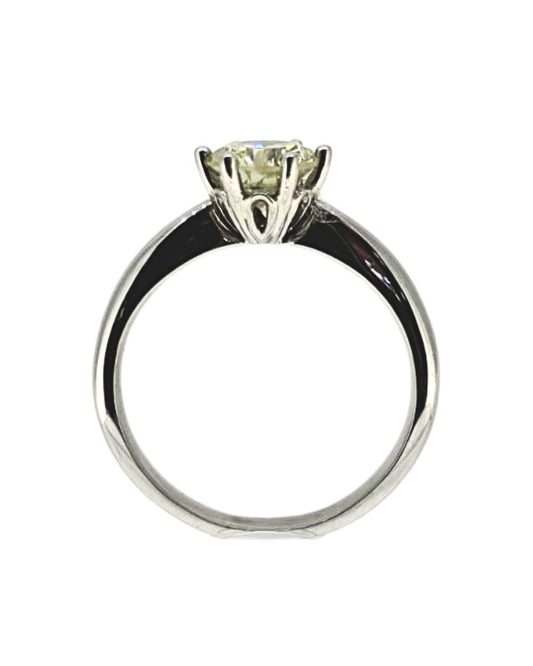 Diamond Solitaire Ring in 18k White Gold I 0.70ct