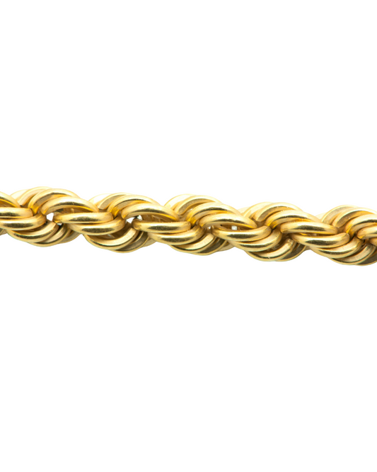 Hollow Rope Necklace in 9ct Yellow, White or Rose Gold