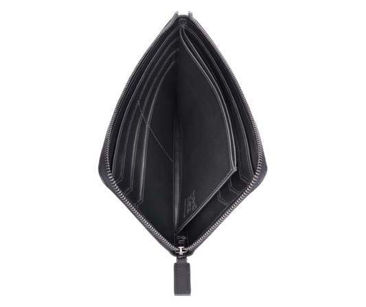 Montblanc Men's Slim Zippered Wallet Nightflight I 118280