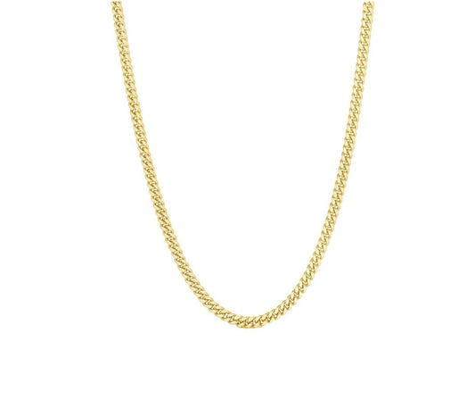 9Kt Yellow Gold Cuban Miami Curb Chain I 4mm