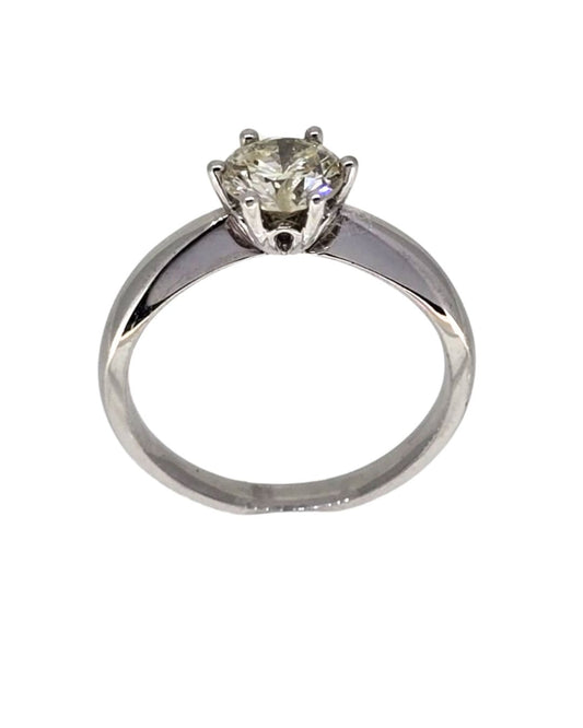 Diamond Solitaire Ring in 18k White Gold I 0.70ct