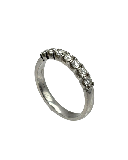 Diamond Half Eternity Ring in 18k White Gold I 0.57ct