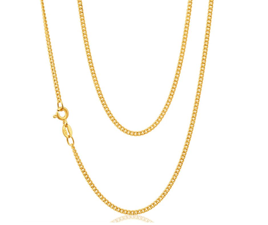 9Kt Gold Curb Chain