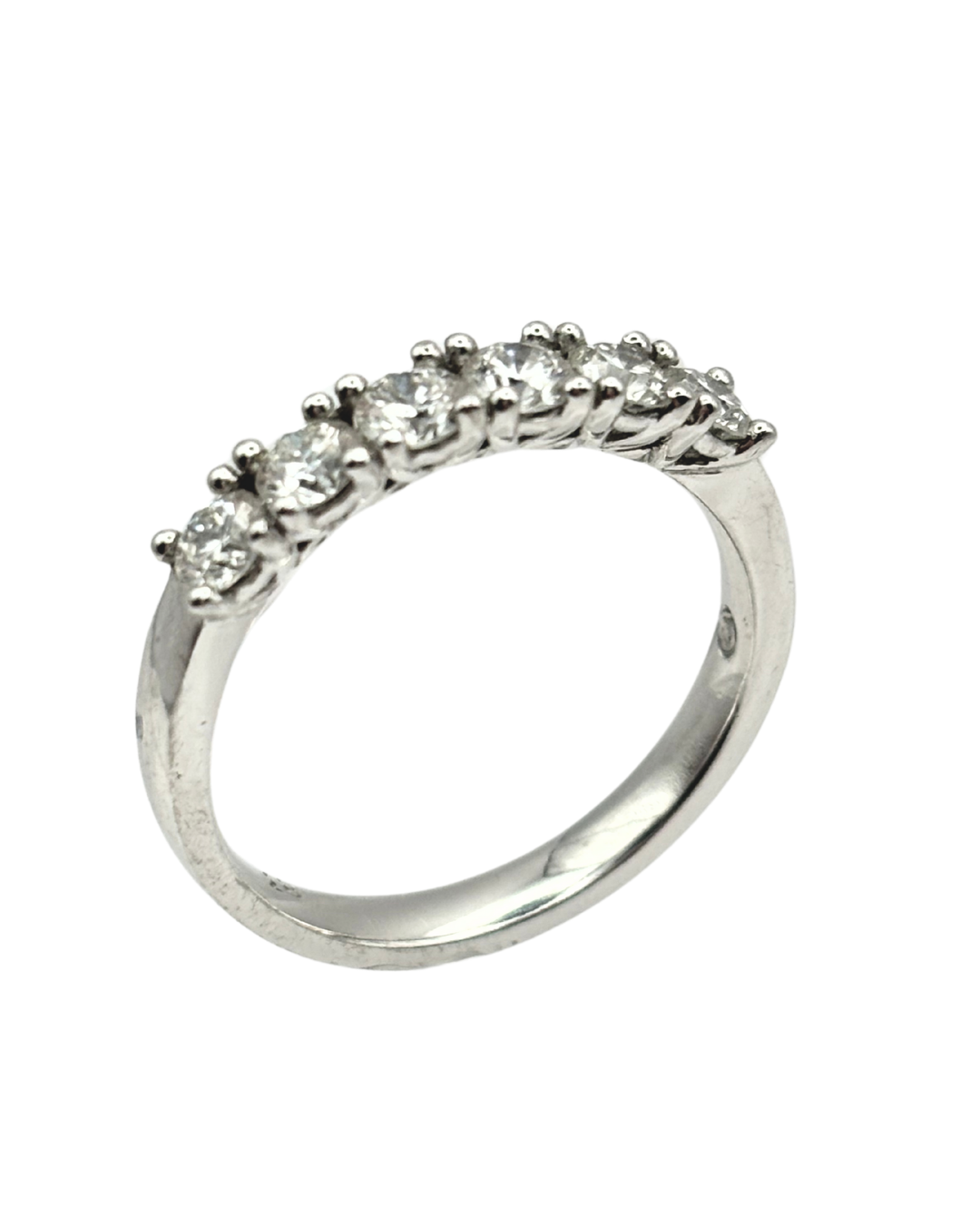 Diamond Half Eternity Ring in 18k White Gold I 0.83ct