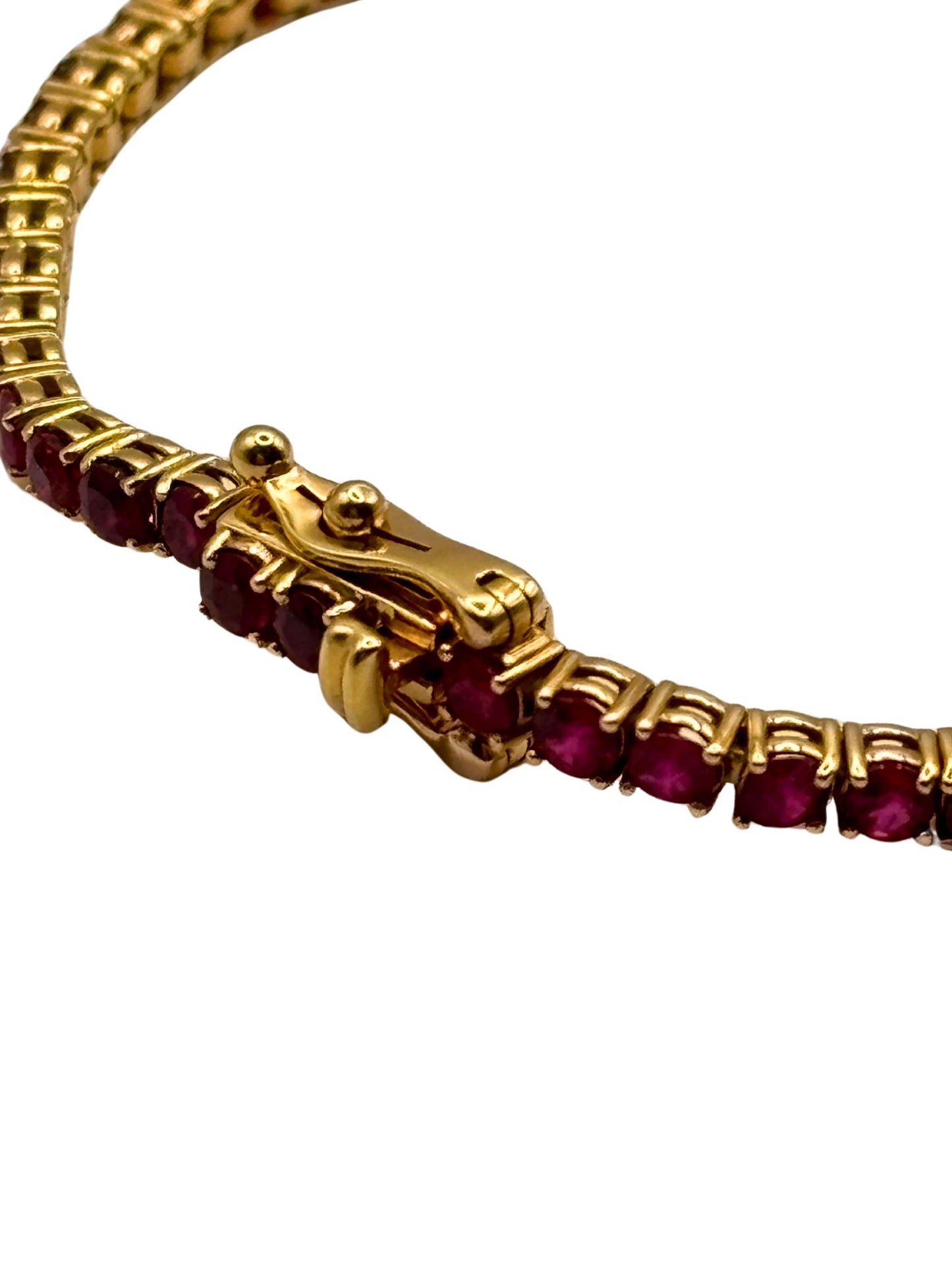 Ruby Tennis Bracelet in 18kt Rose Gold I 5.57ct I Certified