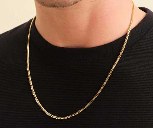 9Kt Yellow Gold Cuban Miami Curb Chain I 4mm