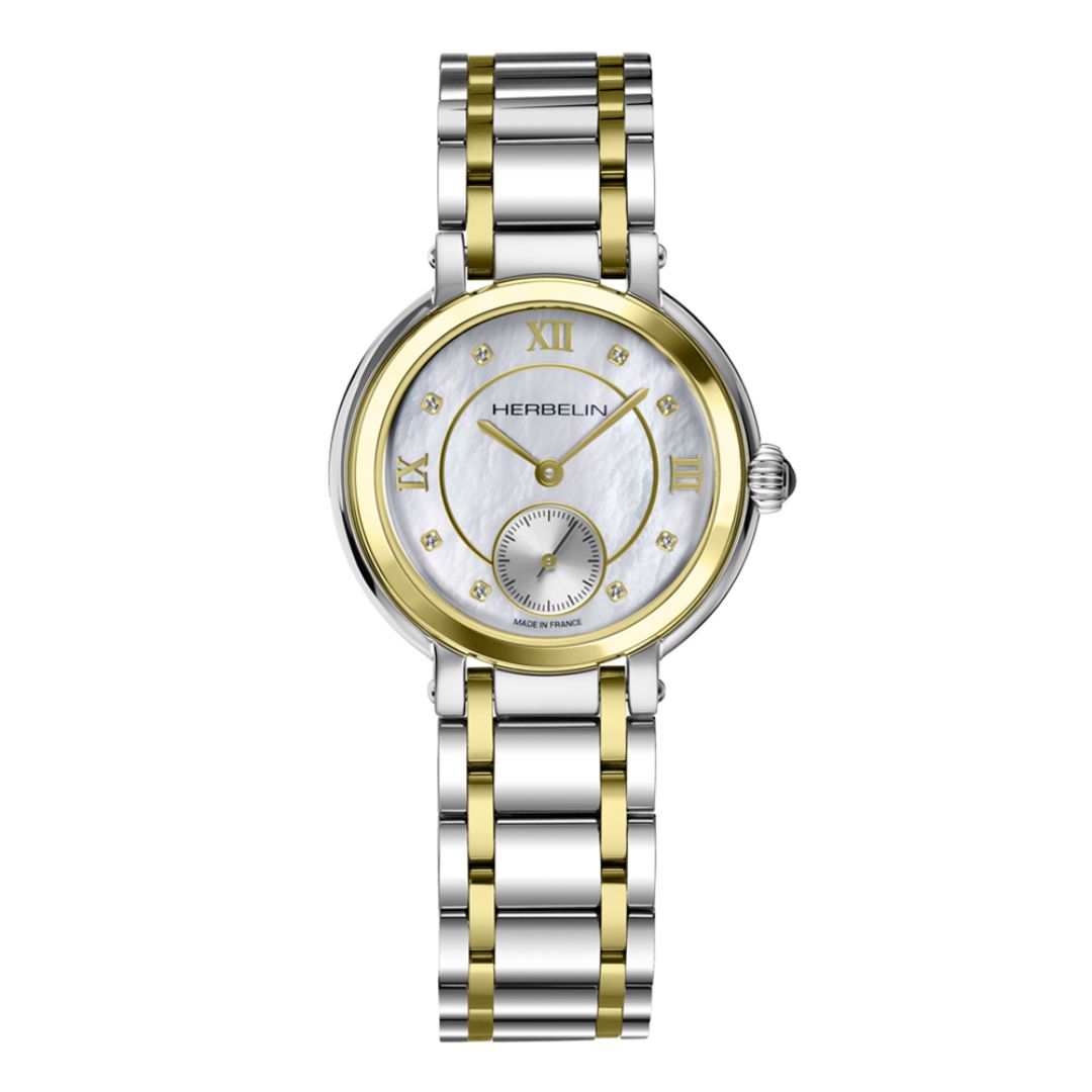 Herbelin Galet Mop & Diamond Dial Watch 10630BT89