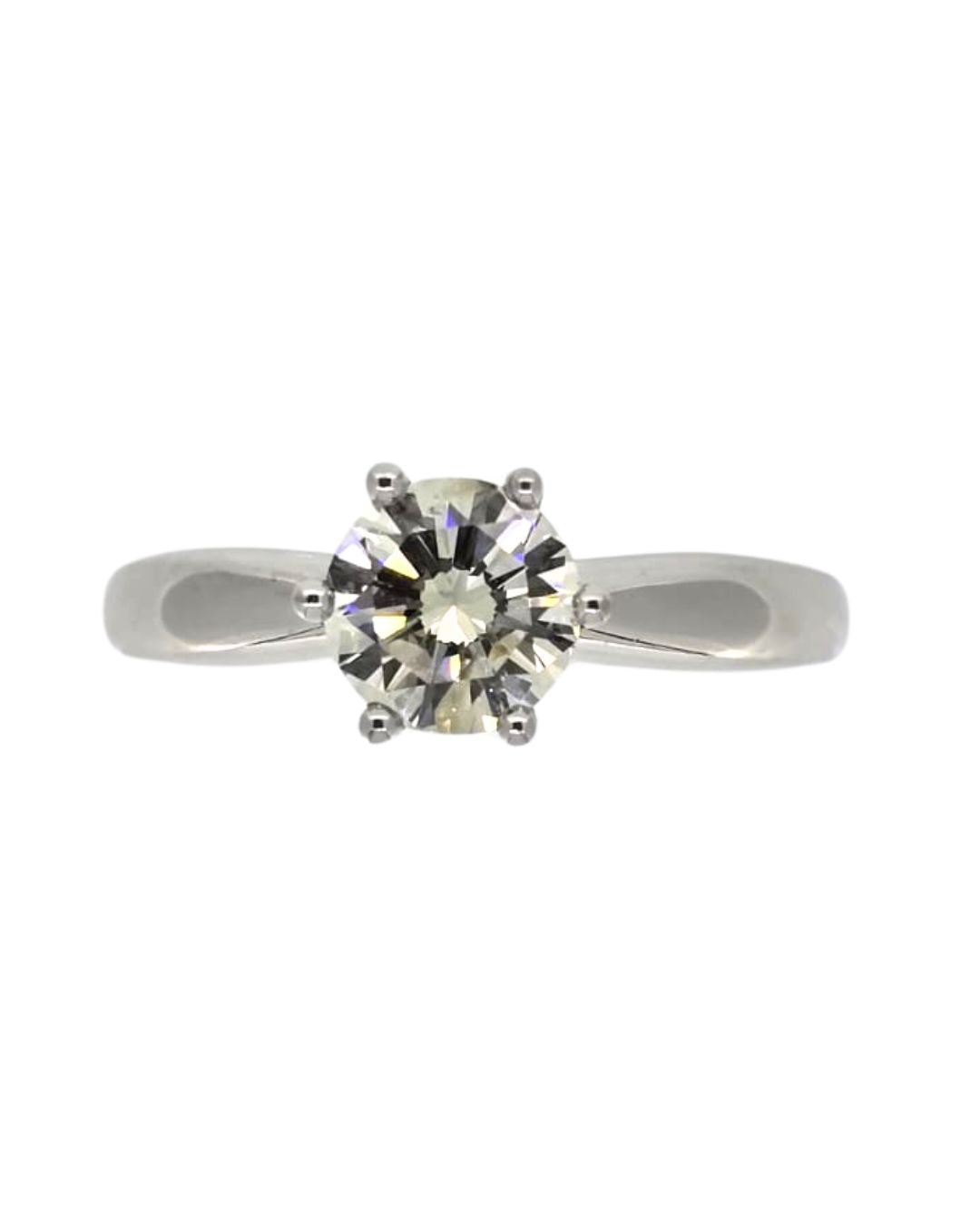 Diamond Solitaire Ring in 18k White Gold I 0.70ct