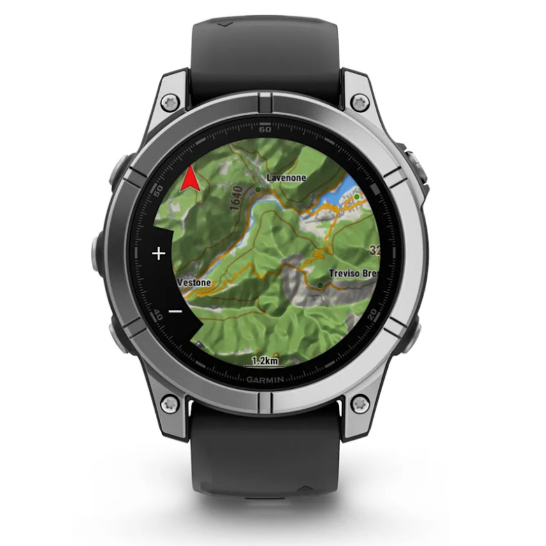 fēnix® E – 47 mm, AMOLED Stainless steel with Black silicone band 010-03025-00