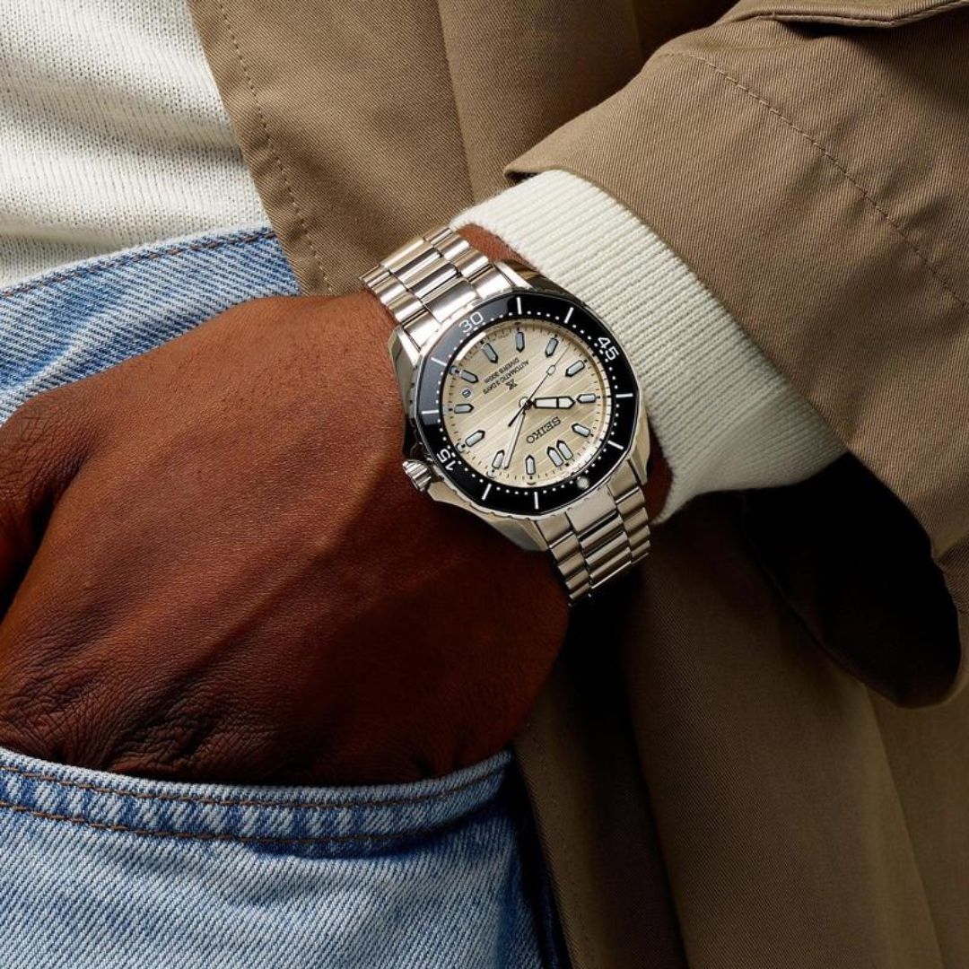 Seiko Prospex Diver’s Watch Polygonal in Pearl-White