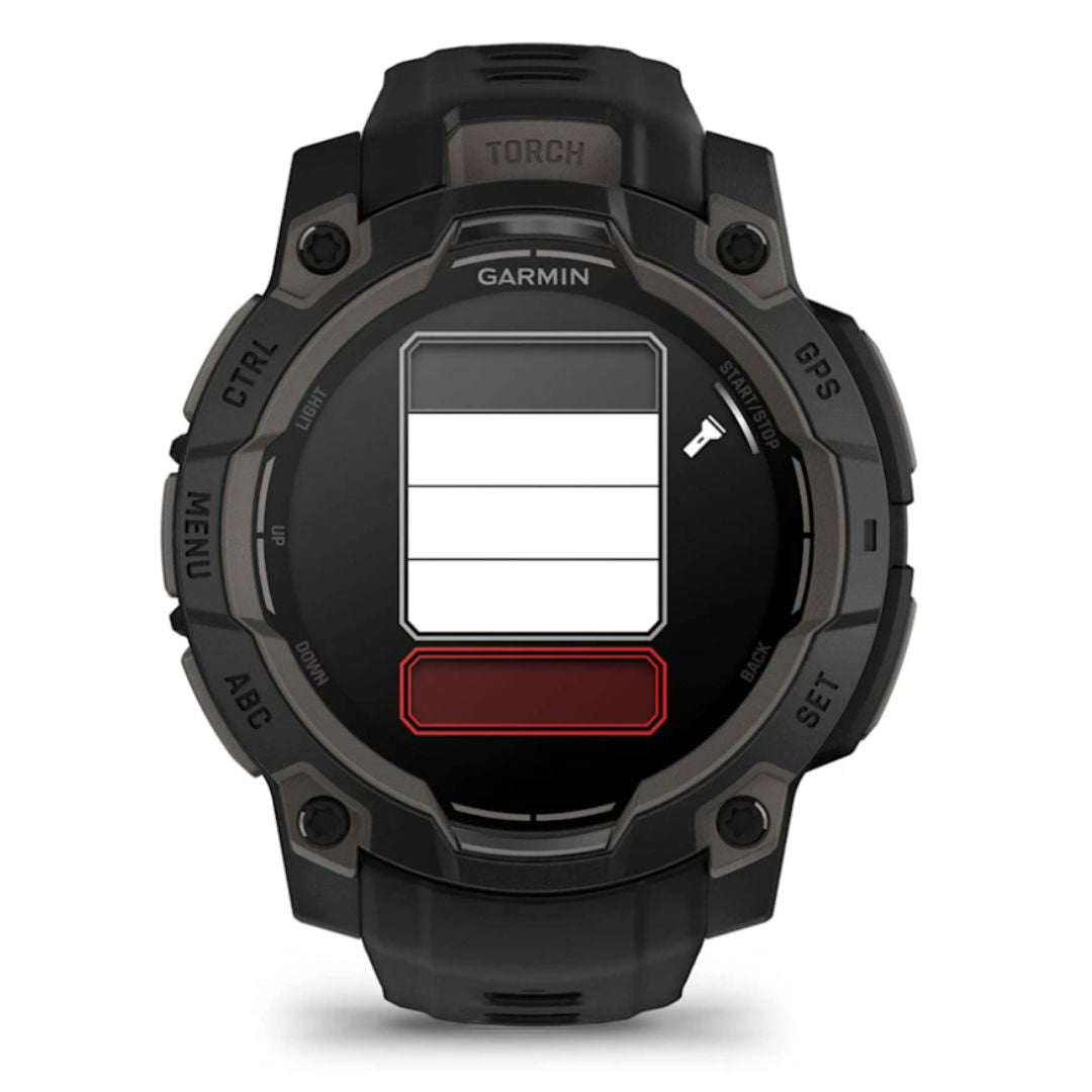 Instinct 3 – 45 mm, AMOLED Black with black band