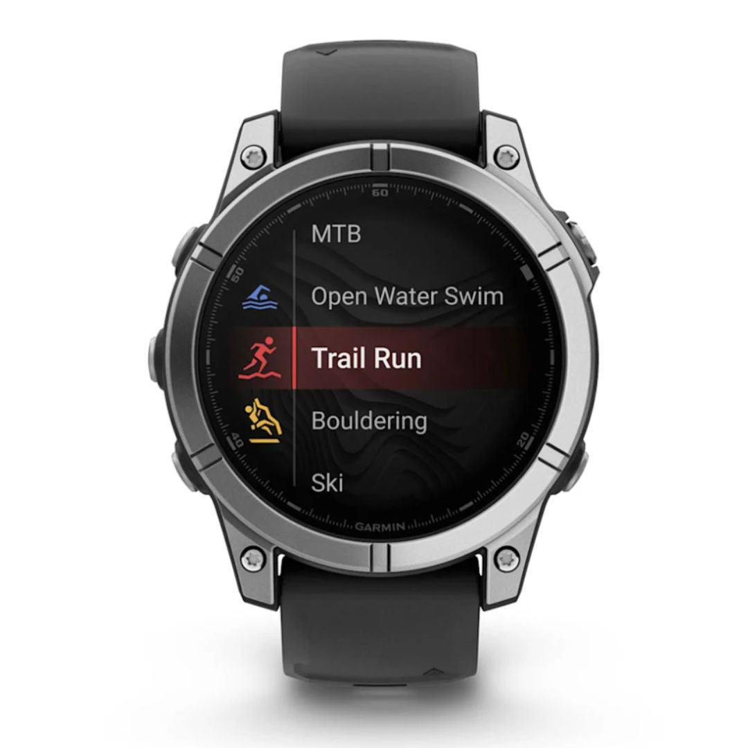 fēnix® E – 47 mm, AMOLED Stainless steel with Black silicone band 010-03025-00