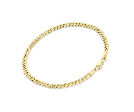 9Kt Yellow Gold Cuban Miami Curb Bracelet