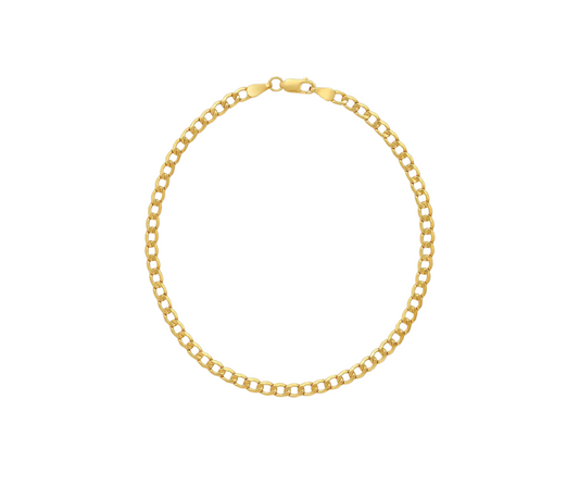 9Kt Gold Curb Chain Bracelet