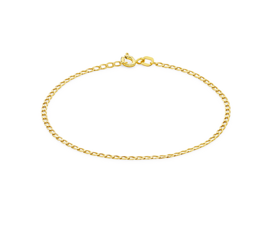 9Kt Yellow Gold Open Curb Bracelet